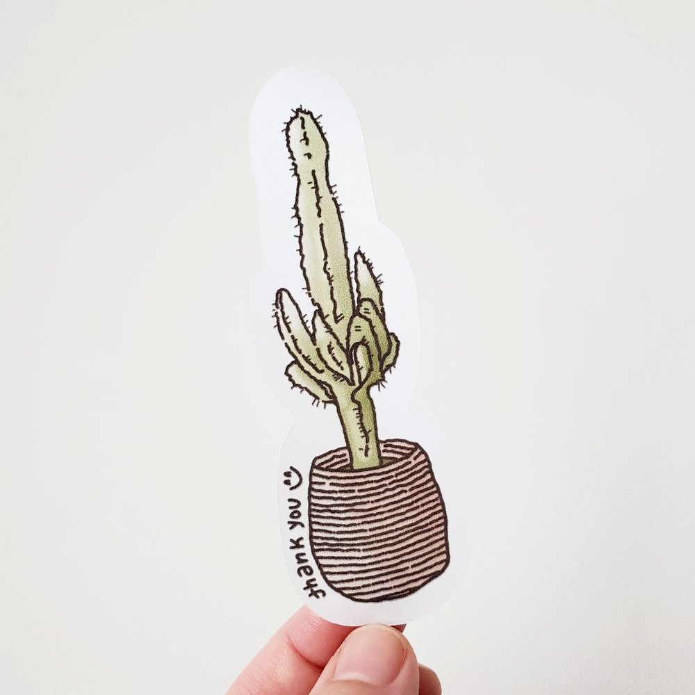 LB027 STICKERS Thank You Cactus Stickers Personalizable Custom Poshmark Stickers - Picture 6 of 6
